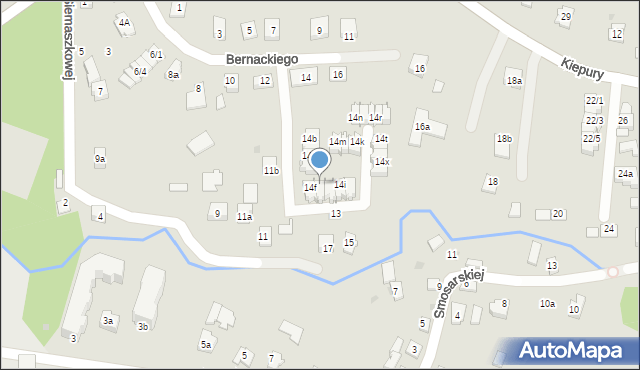 Rzeszów, Bernackiego Ludwika, 14g, mapa Rzeszów