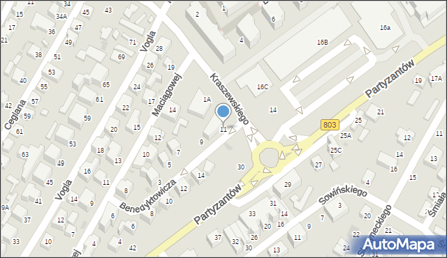 Siedlce, Benedyktowicza Ludomira, 11, mapa Siedlce