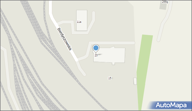 Siedlce, Berdyczowska, 13, mapa Siedlce