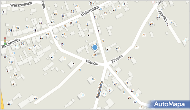 Siewierz, Będzińska, 8a, mapa Siewierz