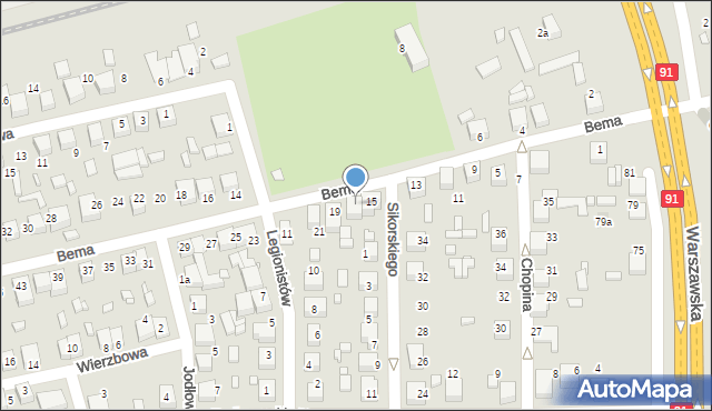 Siewierz, Bema Józefa, gen., 17, mapa Siewierz