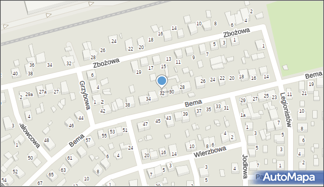 Siewierz, Bema Józefa, gen., 32, mapa Siewierz