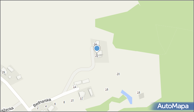 Skrzeszewo, Bednarska, 22, mapa Skrzeszewo