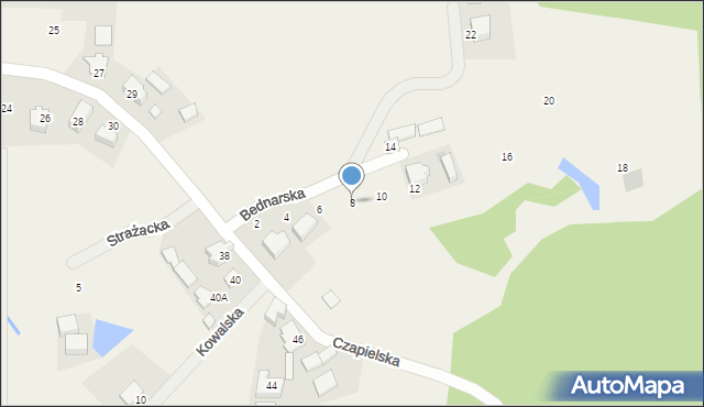 Skrzeszewo, Bednarska, 8, mapa Skrzeszewo