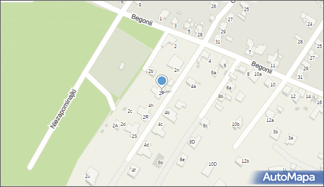 Smolnica, Begonii, 2P, mapa Smolnica