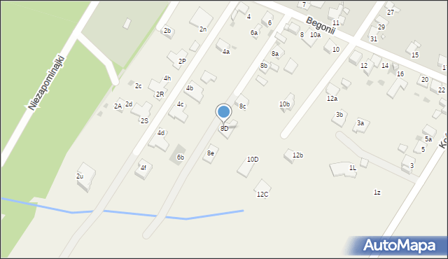 Smolnica, Begonii, 8D, mapa Smolnica