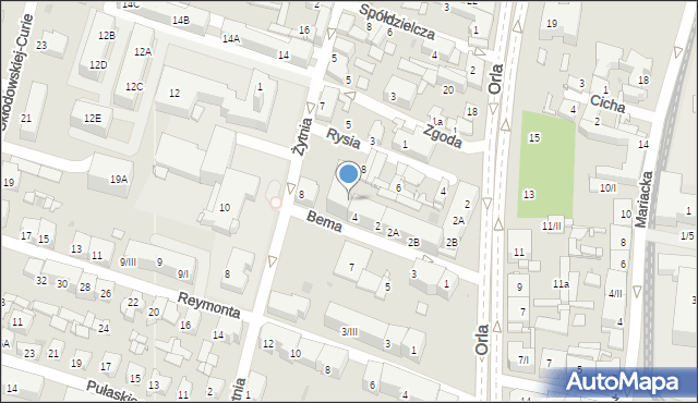 Sosnowiec, Bema Józefa, gen., 6, mapa Sosnowca