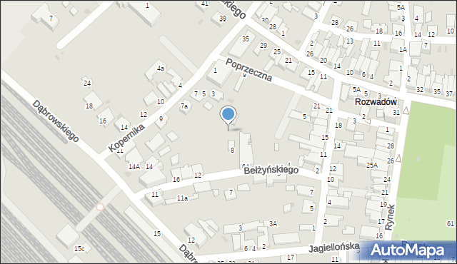 Stalowa Wola, Bełżyńskiego St., 8B, mapa Stalowa Wola