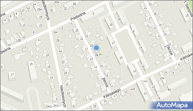 Stalowa Wola, Bema Józefa, gen., 14, mapa Stalowa Wola