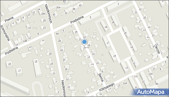 Stalowa Wola, Bema Józefa, gen., 17, mapa Stalowa Wola