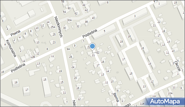 Stalowa Wola, Bema Józefa, gen., 23, mapa Stalowa Wola
