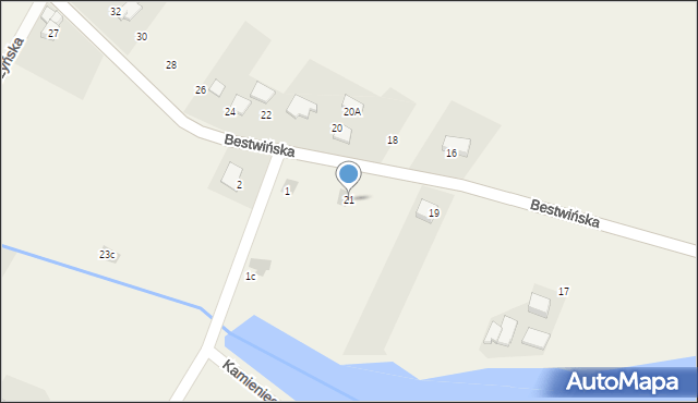Stara Wieś, Bestwińska, 21, mapa Stara Wieś