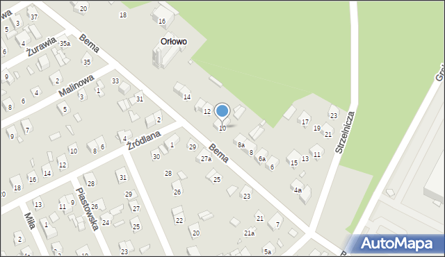 Starachowice, Bema Józefa, gen., 10, mapa Starachowic