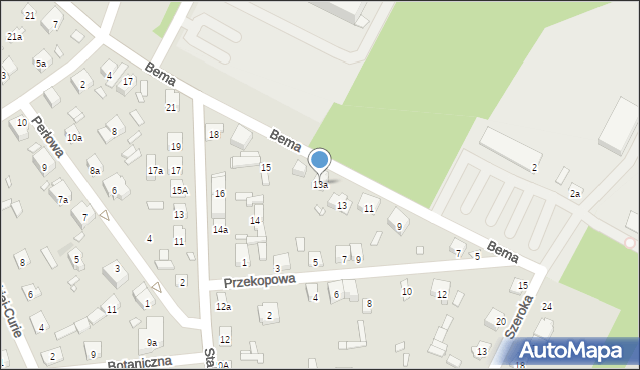 Starachowice, Bema Józefa, gen., 13a, mapa Starachowic