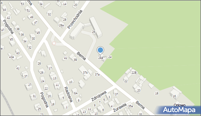 Starachowice, Bema Józefa, gen., 24a, mapa Starachowic