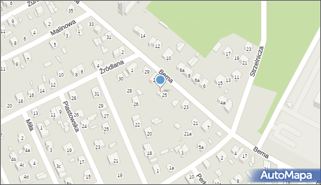 Starachowice, Bema Józefa, gen., 27, mapa Starachowic