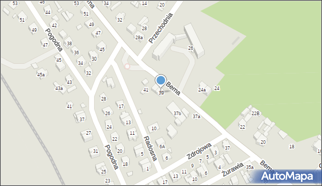 Starachowice, Bema Józefa, gen., 39, mapa Starachowic