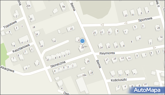 Stare Pole, Bema Józefa, gen., 14, mapa Stare Pole
