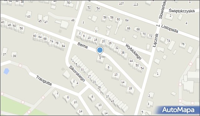 Staszów, Bema Józefa, gen., 2, mapa Staszów