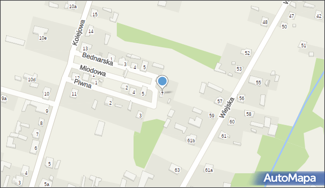 Stoczek, Bednarska, 7, mapa Stoczek