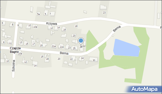 Strzebiń, Bema Józefa, gen., 28, mapa Strzebiń