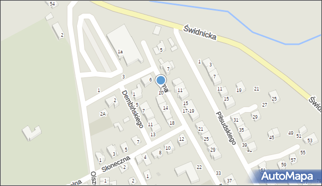 Strzegom, Bema Józefa, gen., 10, mapa Strzegom