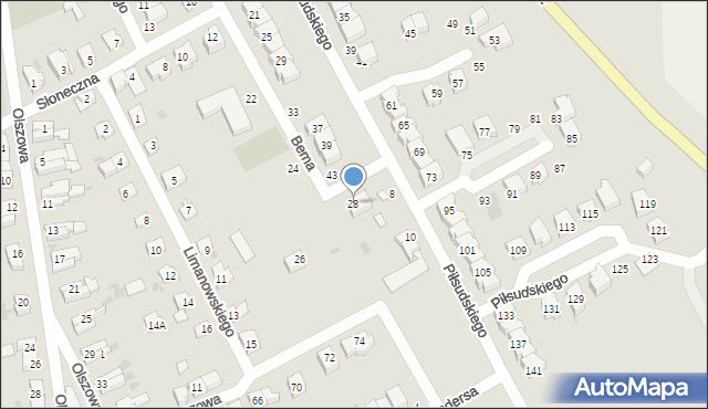 Strzegom, Bema Józefa, gen., 28, mapa Strzegom