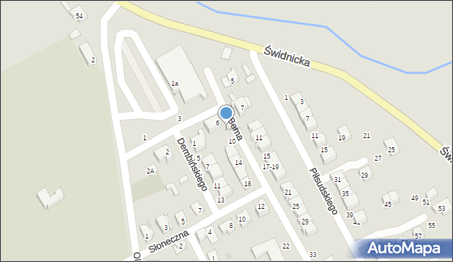 Strzegom, Bema Józefa, gen., 8, mapa Strzegom