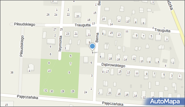 Strzelce Wielkie, Bema Józefa, gen., 7, mapa Strzelce Wielkie
