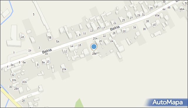 Strzyżowice, Belna, 18a, mapa Strzyżowice