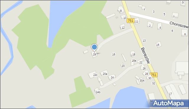 Suchedniów, Berezów, 14, mapa Suchedniów