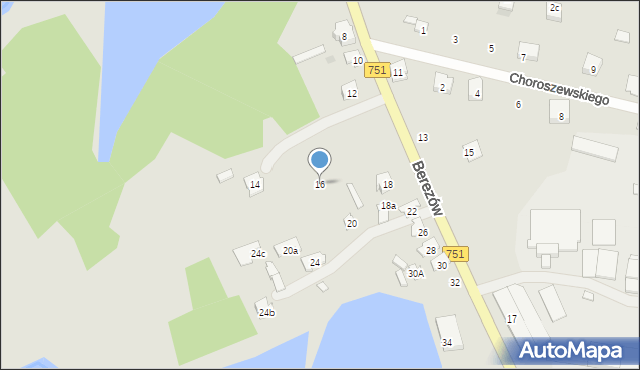 Suchedniów, Berezów, 16, mapa Suchedniów