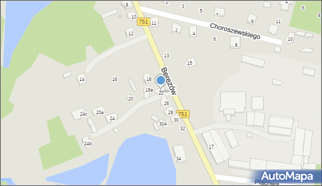 Suchedniów, Berezów, 22, mapa Suchedniów