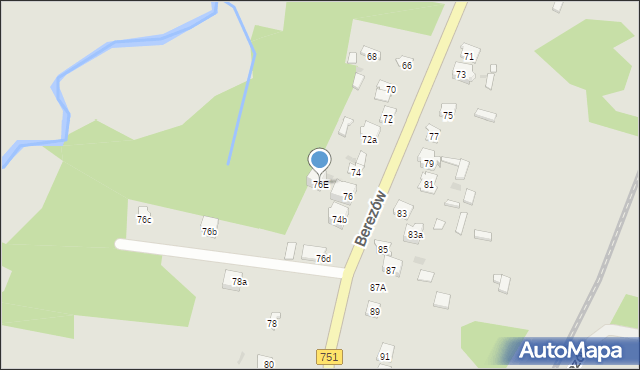 Suchedniów, Berezów, 76E, mapa Suchedniów