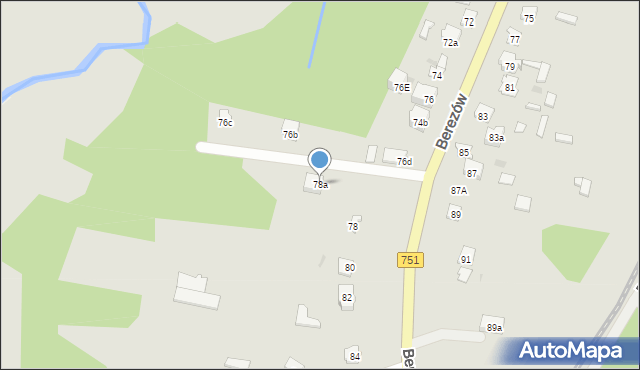Suchedniów, Berezów, 78a, mapa Suchedniów
