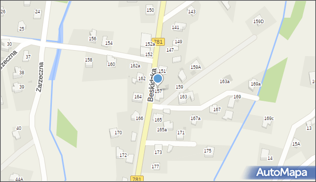 Sułkowice, Beskidzka, 157, mapa Sułkowice