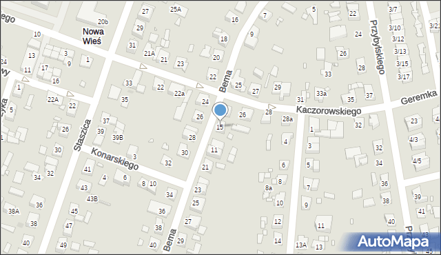 Swarzędz, Bema Józefa, gen., 15, mapa Swarzędz