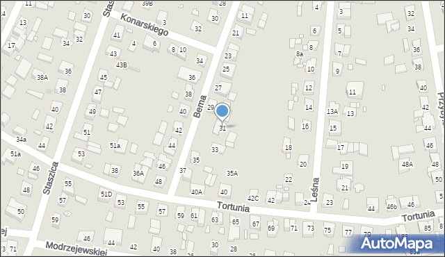 Swarzędz, Bema Józefa, gen., 31, mapa Swarzędz