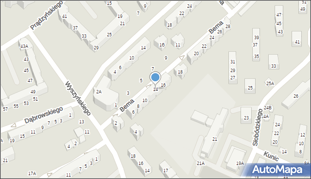 Świdnica, Bema Józefa, gen., 14, mapa Świdnicy