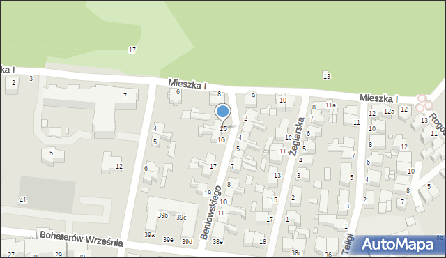 Świnoujście, Beniowskiego Maurycego, 15, mapa Świnoujście