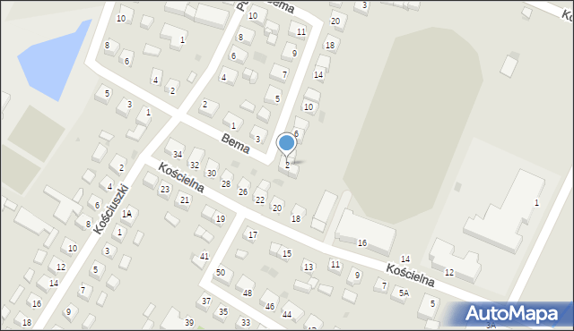 Syców, Bema Józefa, gen., 2, mapa Syców