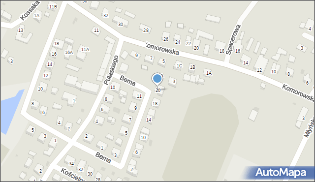 Syców, Bema Józefa, gen., 20, mapa Syców