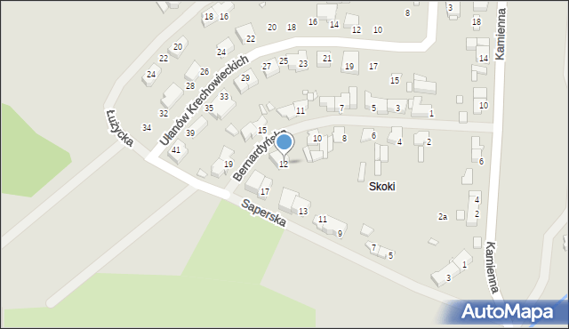 Szczecin, Bernardyńska, 12, mapa Szczecina