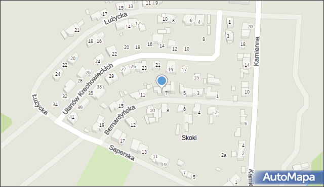 Szczecin, Bernardyńska, 9, mapa Szczecina