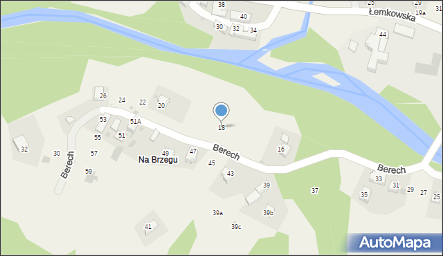 Szlachtowa, Berech, 18, mapa Szlachtowa