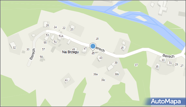Szlachtowa, Berech, 45, mapa Szlachtowa