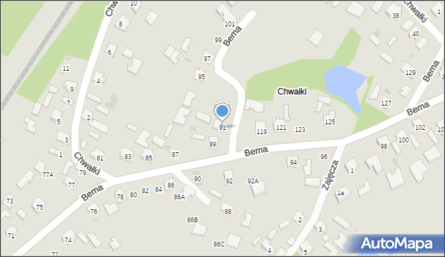 Tarnobrzeg, Bema Józefa, gen., 91, mapa Tarnobrzegu