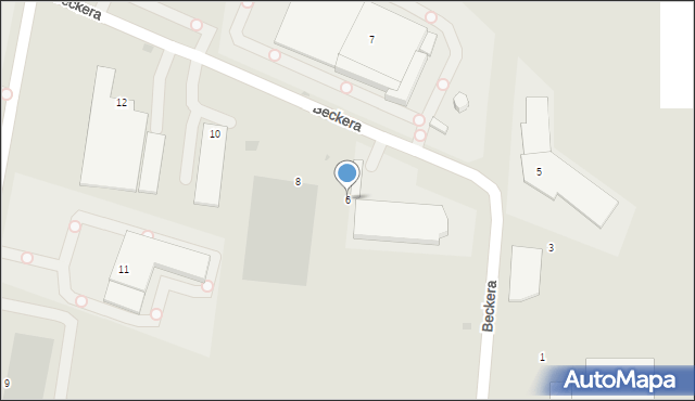 Tarnów, Beckera Wilhelma, 6, mapa Tarnów