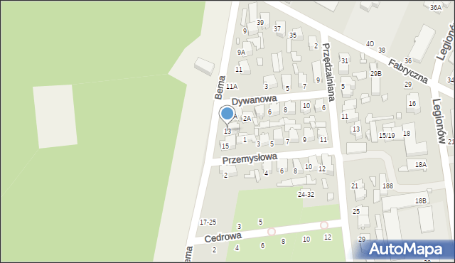 Tomaszów Mazowiecki, Bema Józefa, gen., 13, mapa Tomaszów Mazowiecki