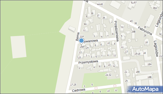 Tomaszów Mazowiecki, Bema Józefa, gen., 13A, mapa Tomaszów Mazowiecki